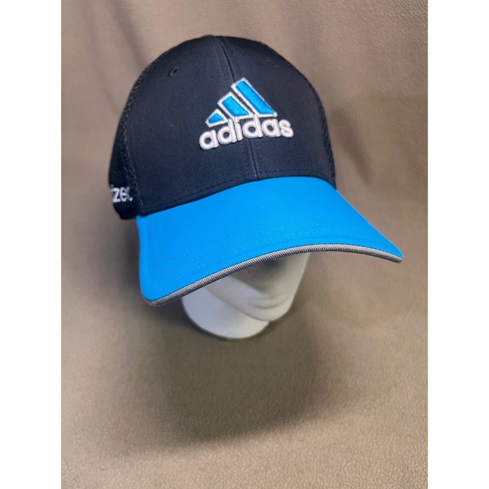Adidas Adizero TaylorMade Golf Hat Black Blue Mesh Performance Cap Mens Stretch